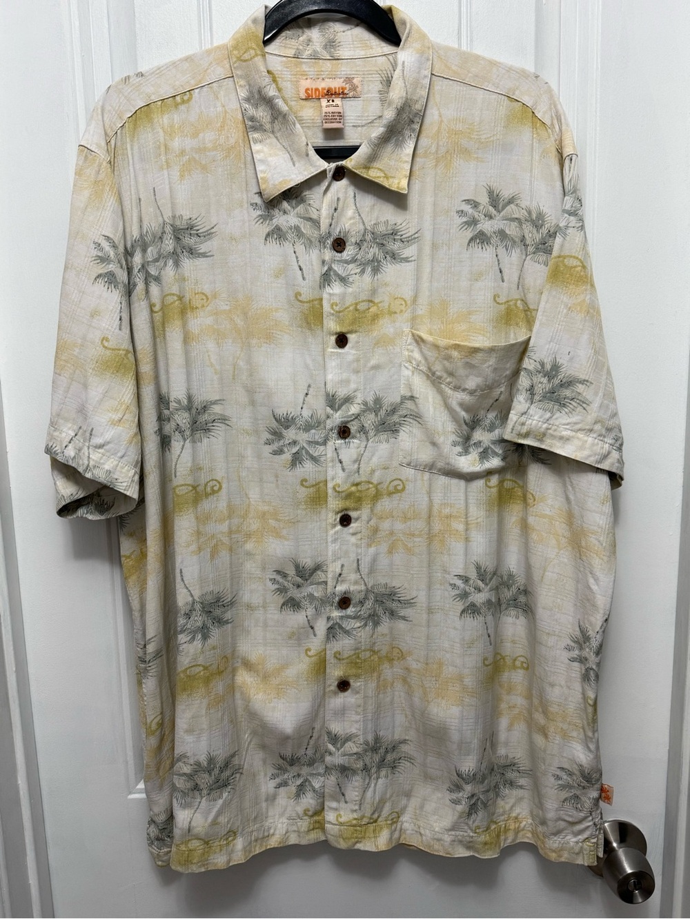 Sideout Hawaiian Shirt Mens XLarge Short Sleeve Button Palm Tree Aloha (8-2)
